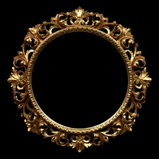 Tondo Florentine Carved Giltwood Frame