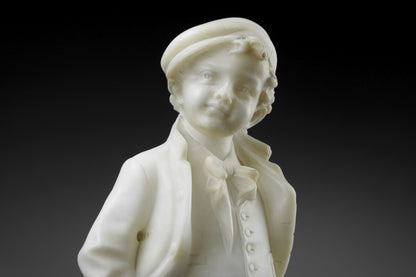 Alabaster Sculpture of a Young Boy