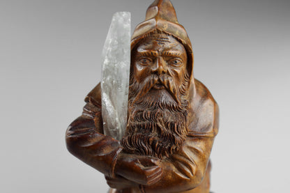 Black Forest Gnome Crystal Miner