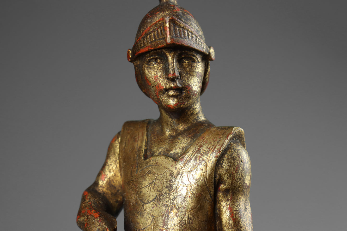 Carved Gilt Wood Roman Soldiers