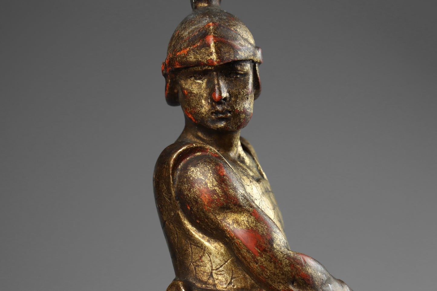 Carved Gilt Wood Roman Soldiers