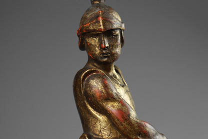 Carved Gilt Wood Roman Soldiers