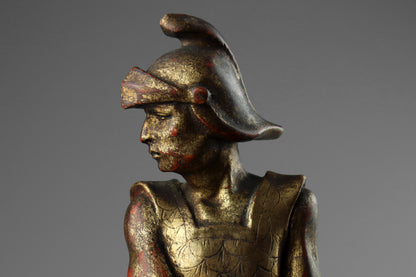 Carved Gilt Wood Roman Soldiers