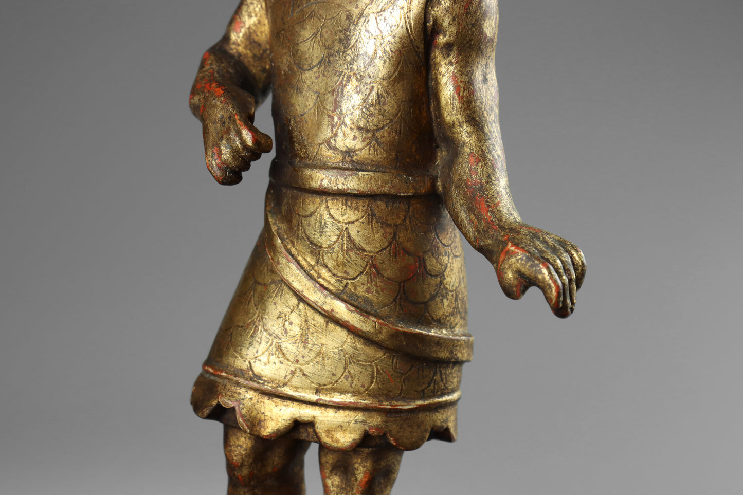 Carved Gilt Wood Roman Soldiers