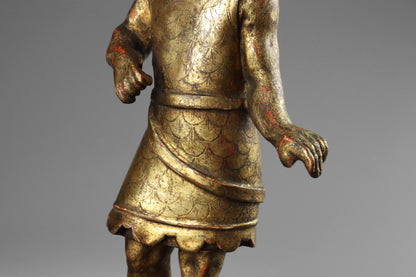 Carved Gilt Wood Roman Soldiers
