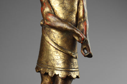 Carved Gilt Wood Roman Soldiers