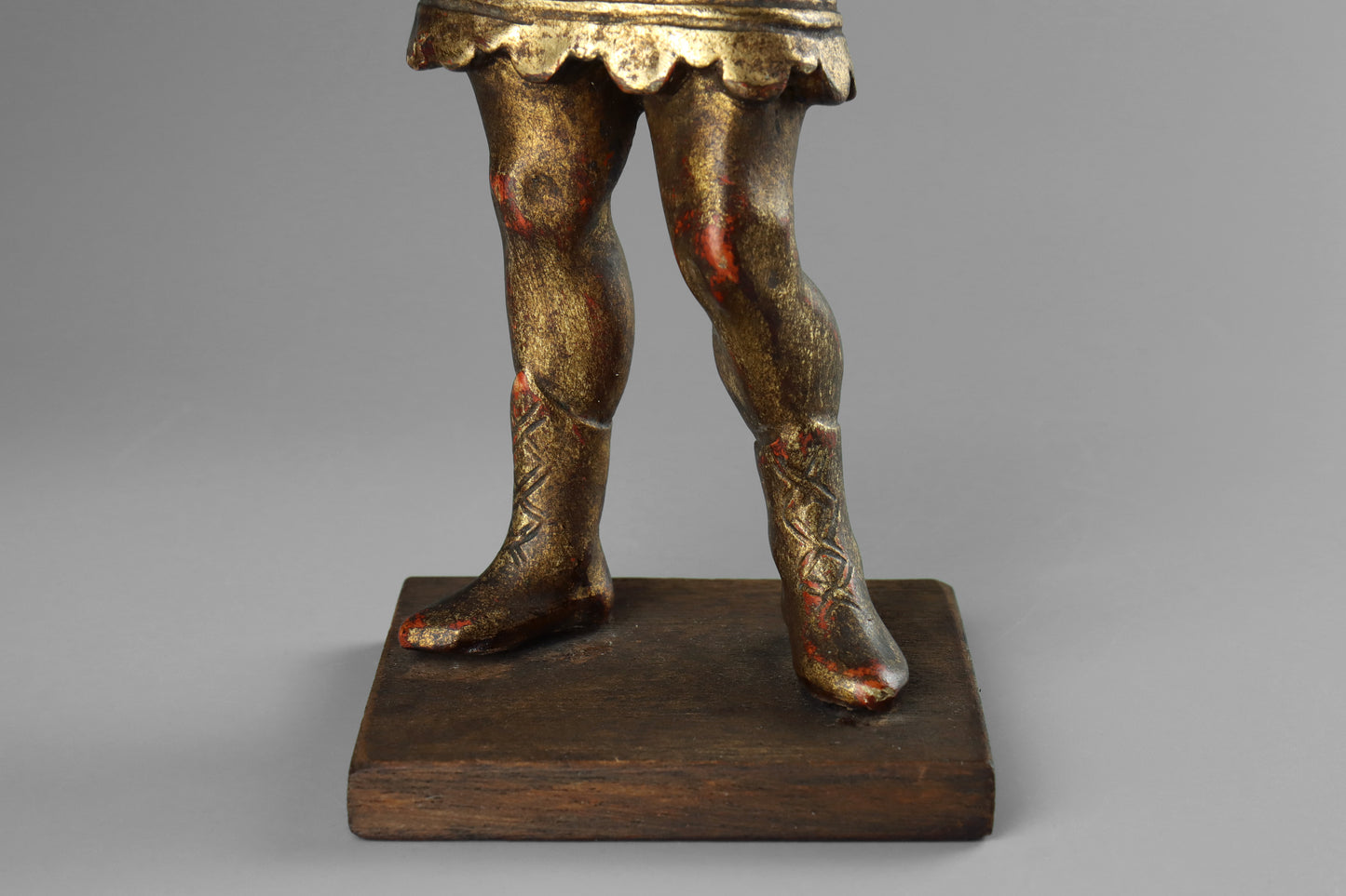 Carved Gilt Wood Roman Soldiers