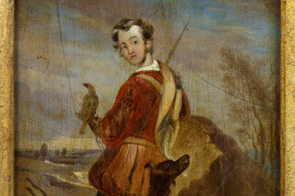 Falconer With a Dog