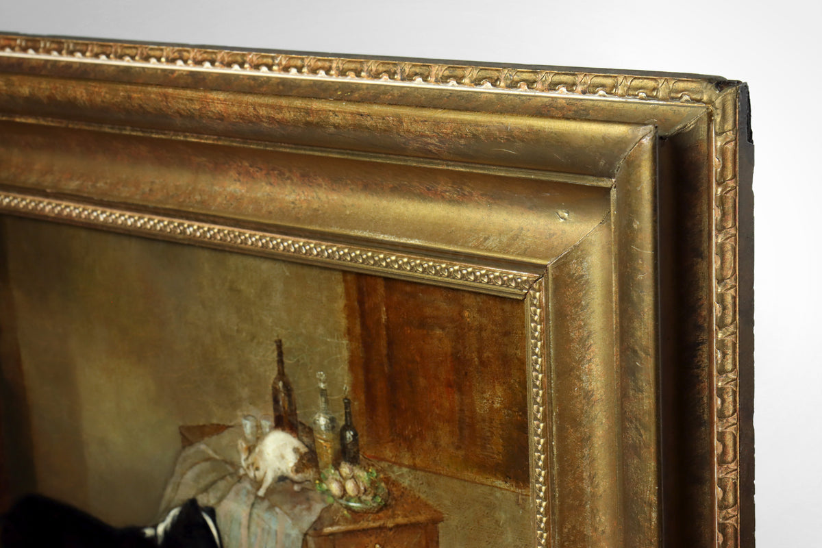Painting of Two Dogs & a Cat
