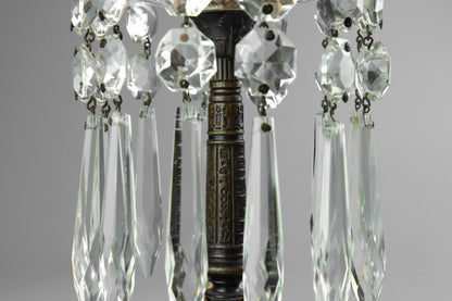 Egyptian Revival Bronze Lustre Candlesticks