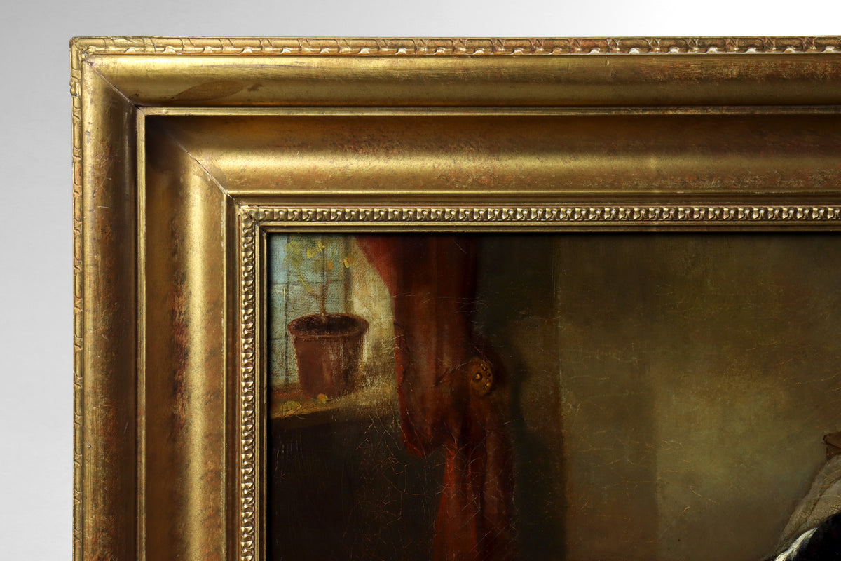 Painting of Two Dogs & a Cat