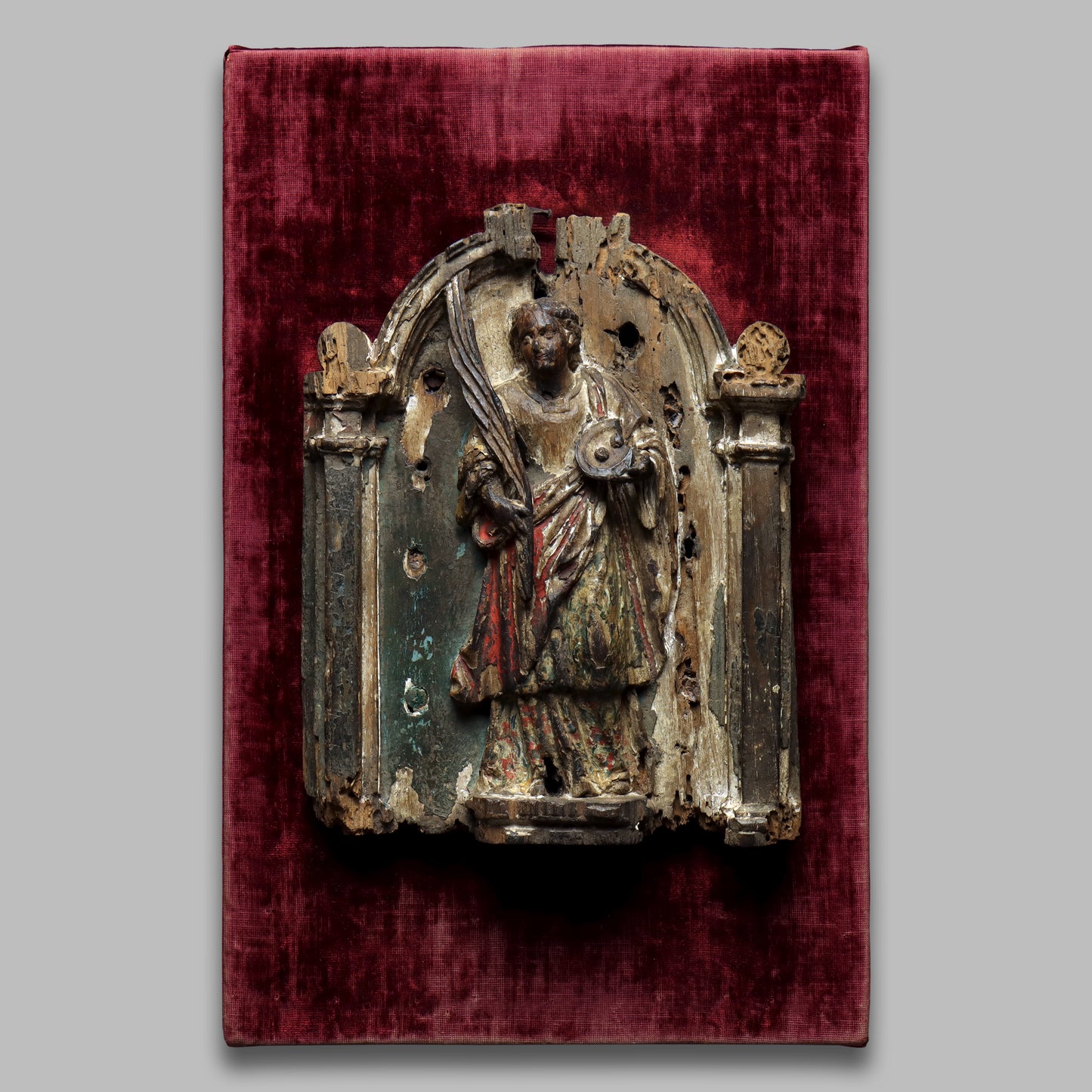 Carved Relief of Saint Lucy