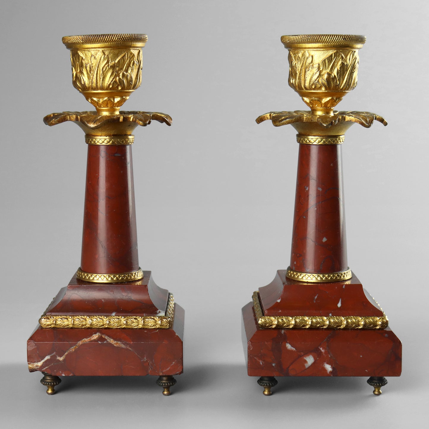 Rouge Marble Candlesticks