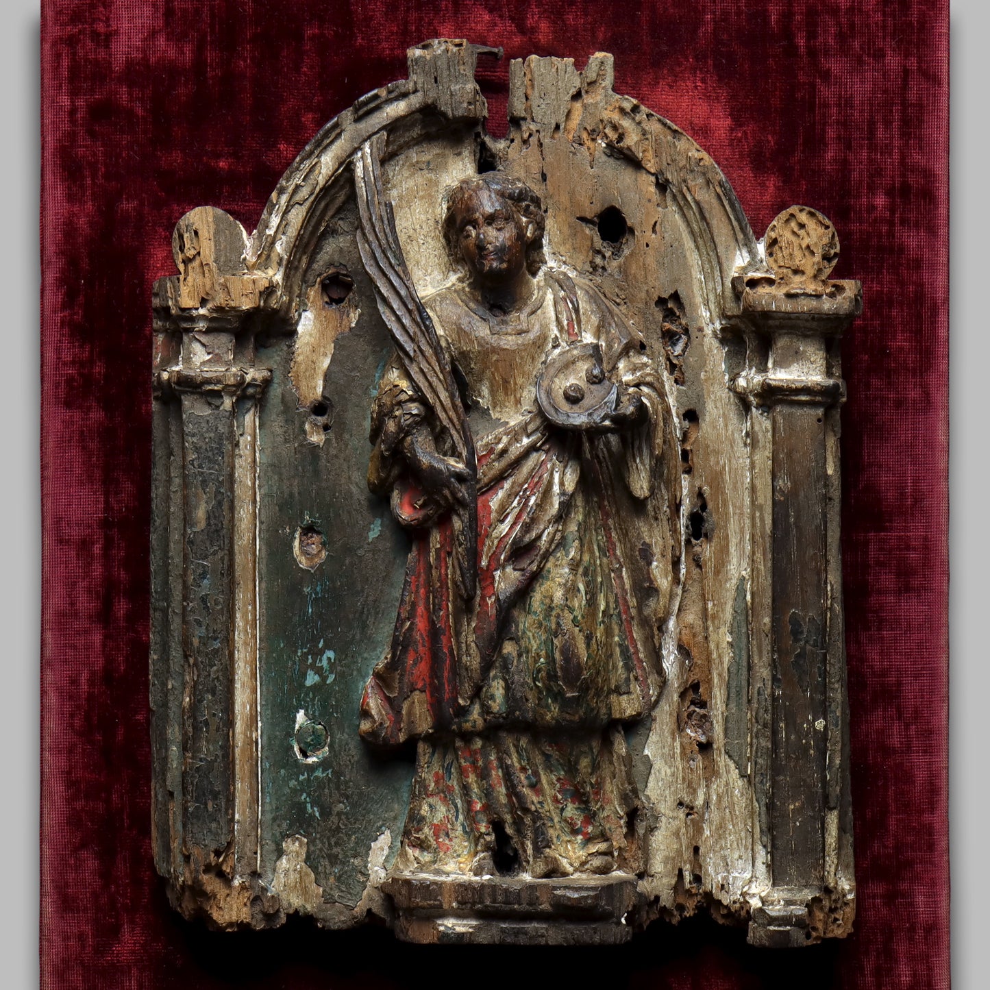 Carved Relief of Saint Lucy