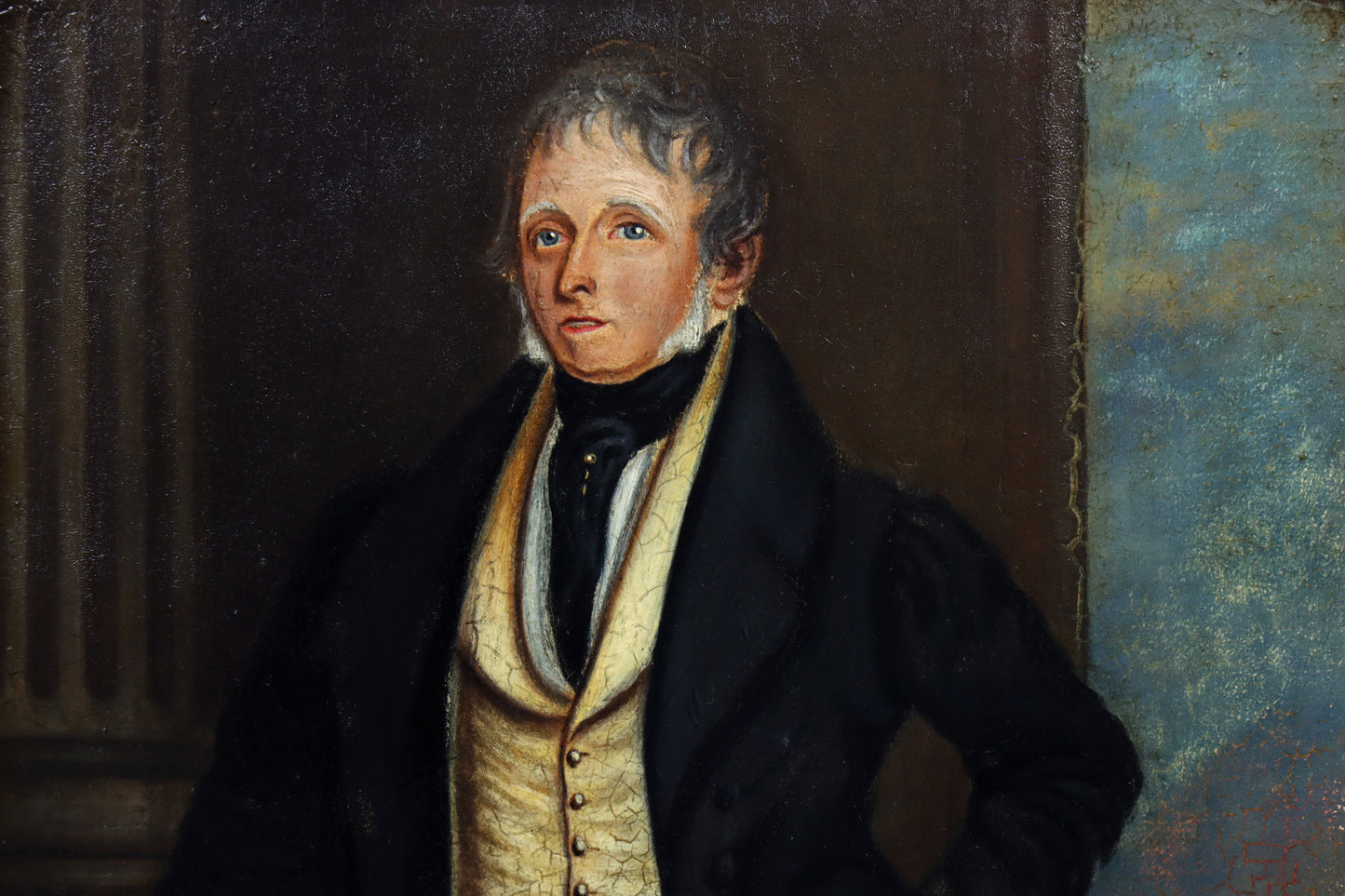 Folk Art Portrait of a One Legged Gentleman
