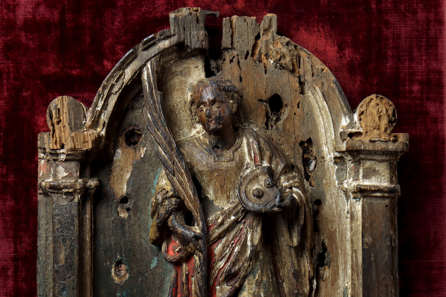 Carved Relief of Saint Lucy