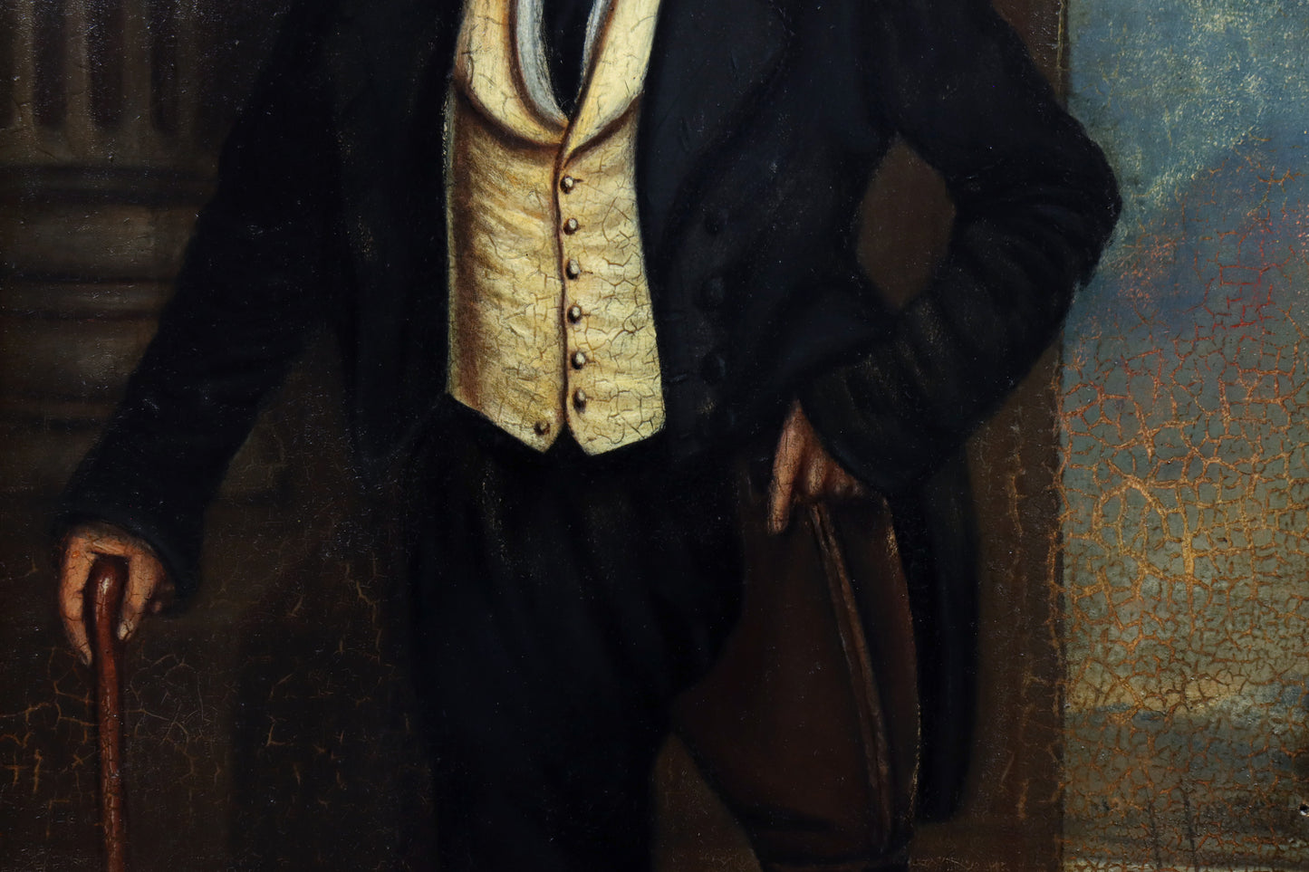 Folk Art Portrait of a One Legged Gentleman