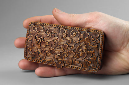 Norwegian Carved Snuff Box