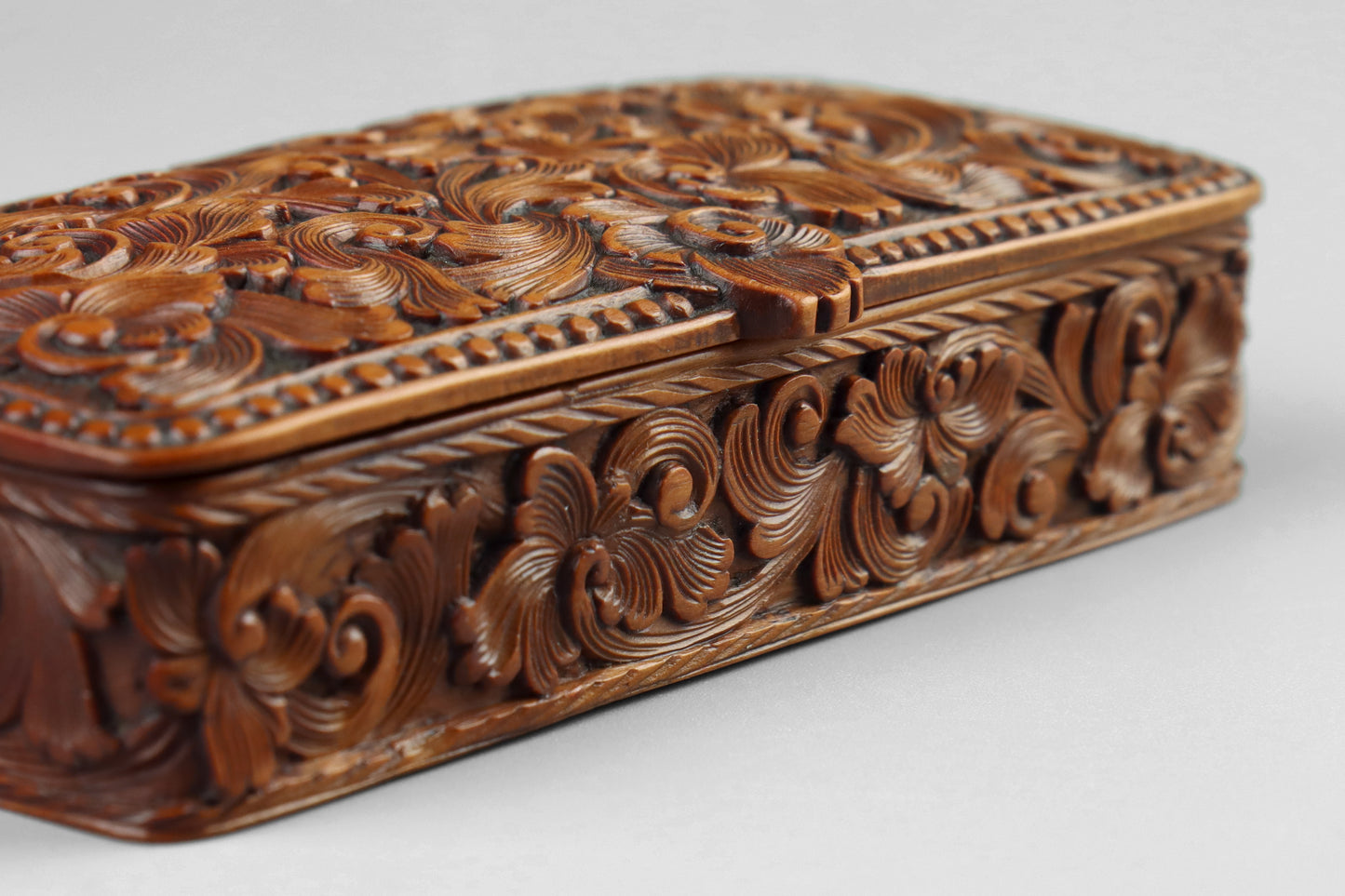Norwegian Carved Snuff Box