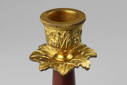 Rouge Marble Candlesticks