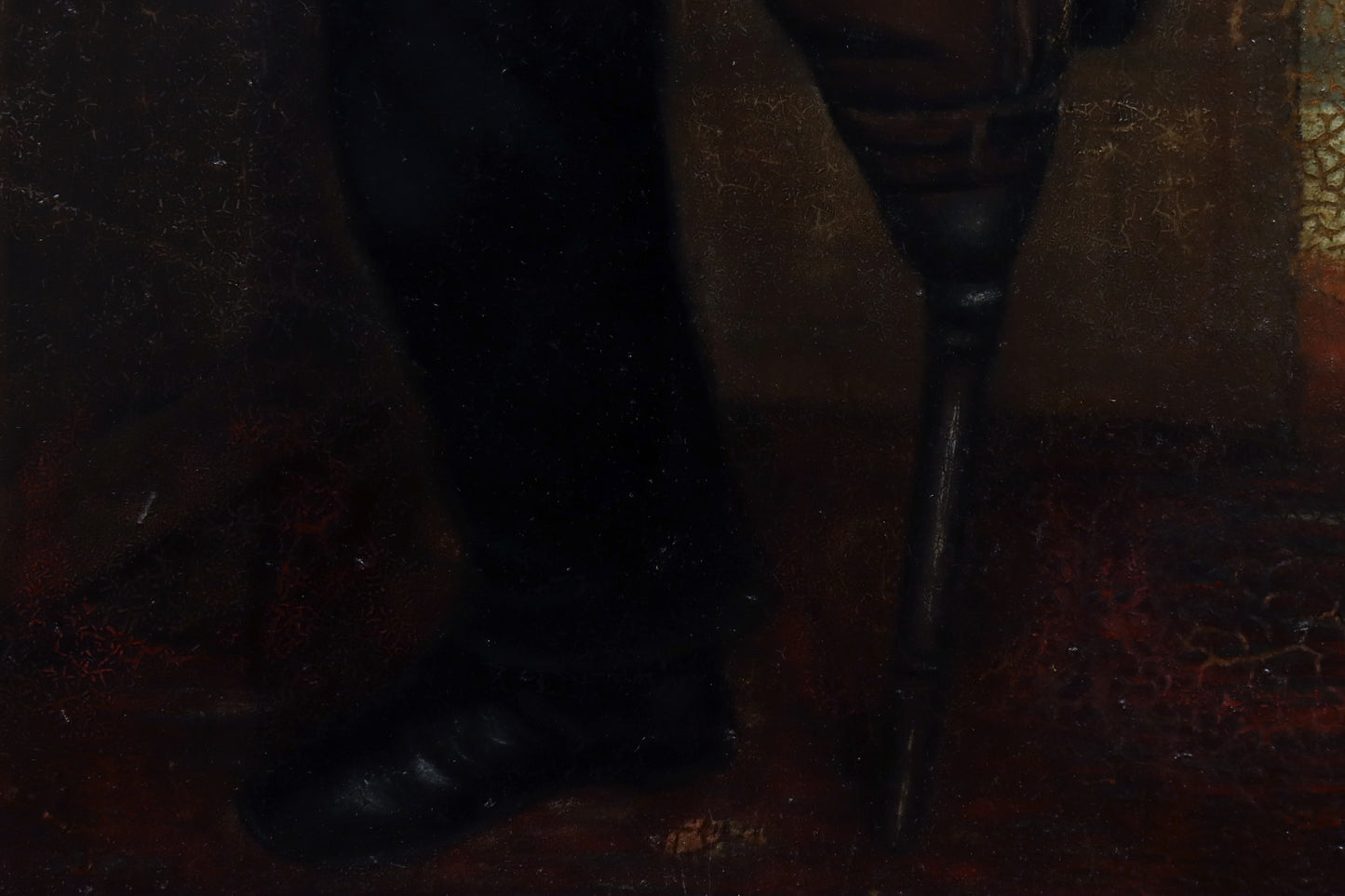 Folk Art Portrait of a One Legged Gentleman