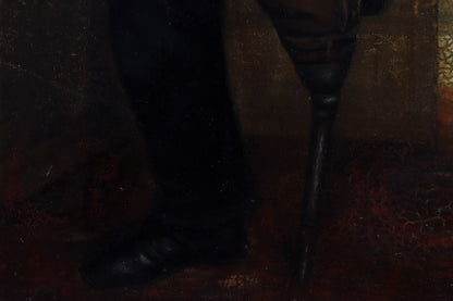Folk Art Portrait of a One Legged Gentleman