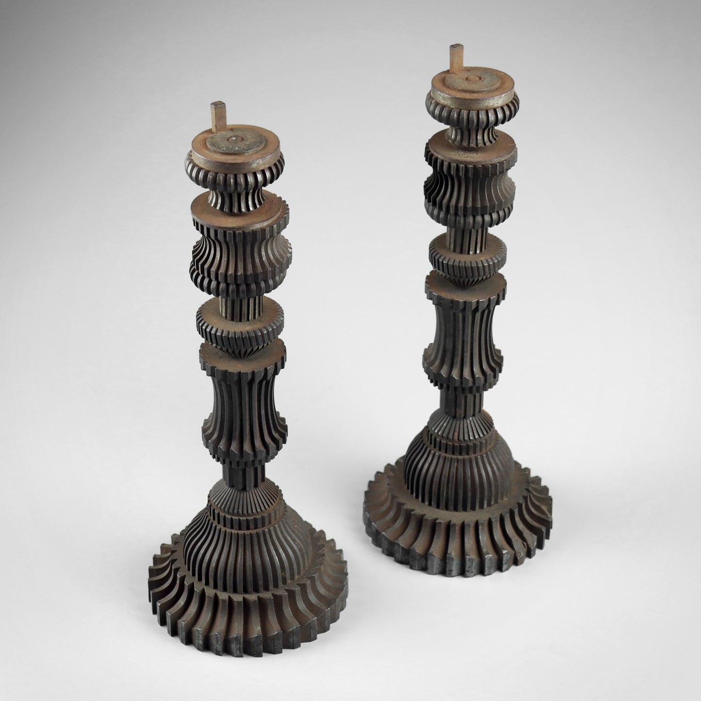 Cogs & Gears Candlesticks