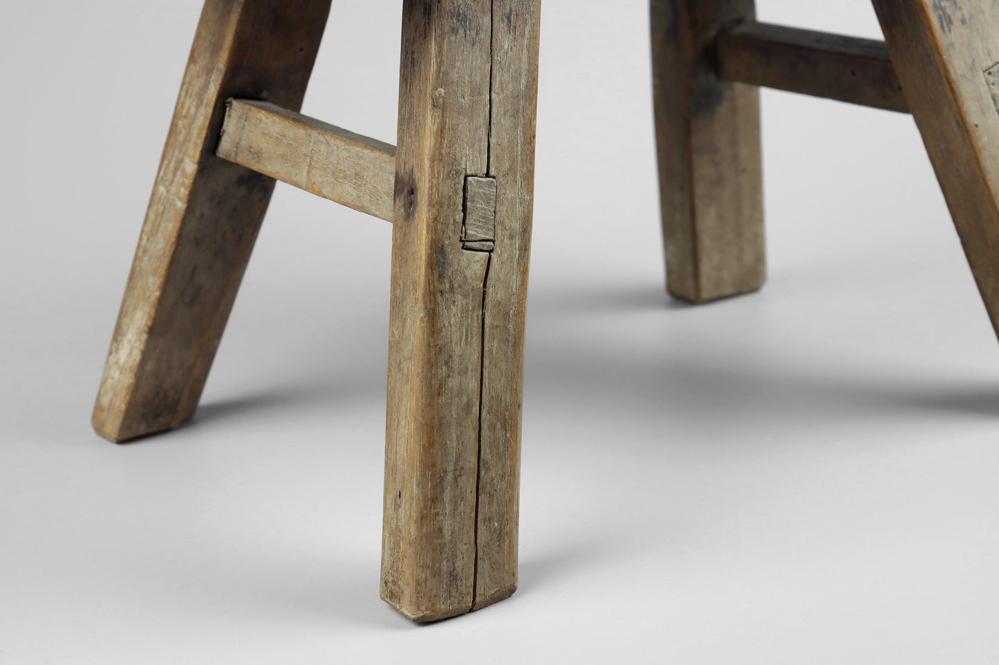 Two Small Elm Stools