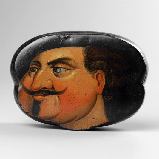 Papier-Mache Portrait Snuff Box