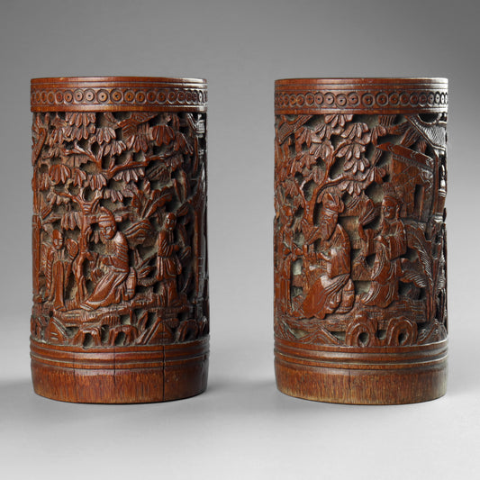 Chinese Carved Brush Pots