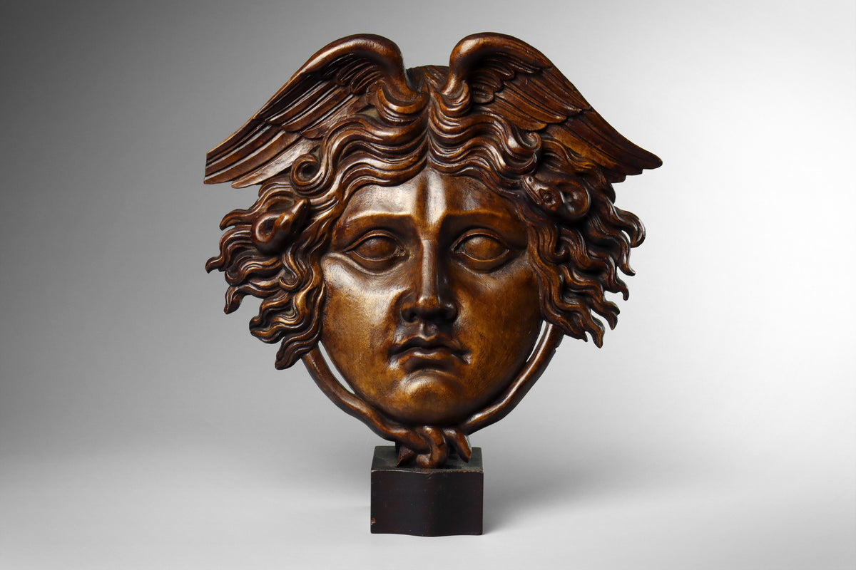 Grand Tour Wood Medusa Plaque