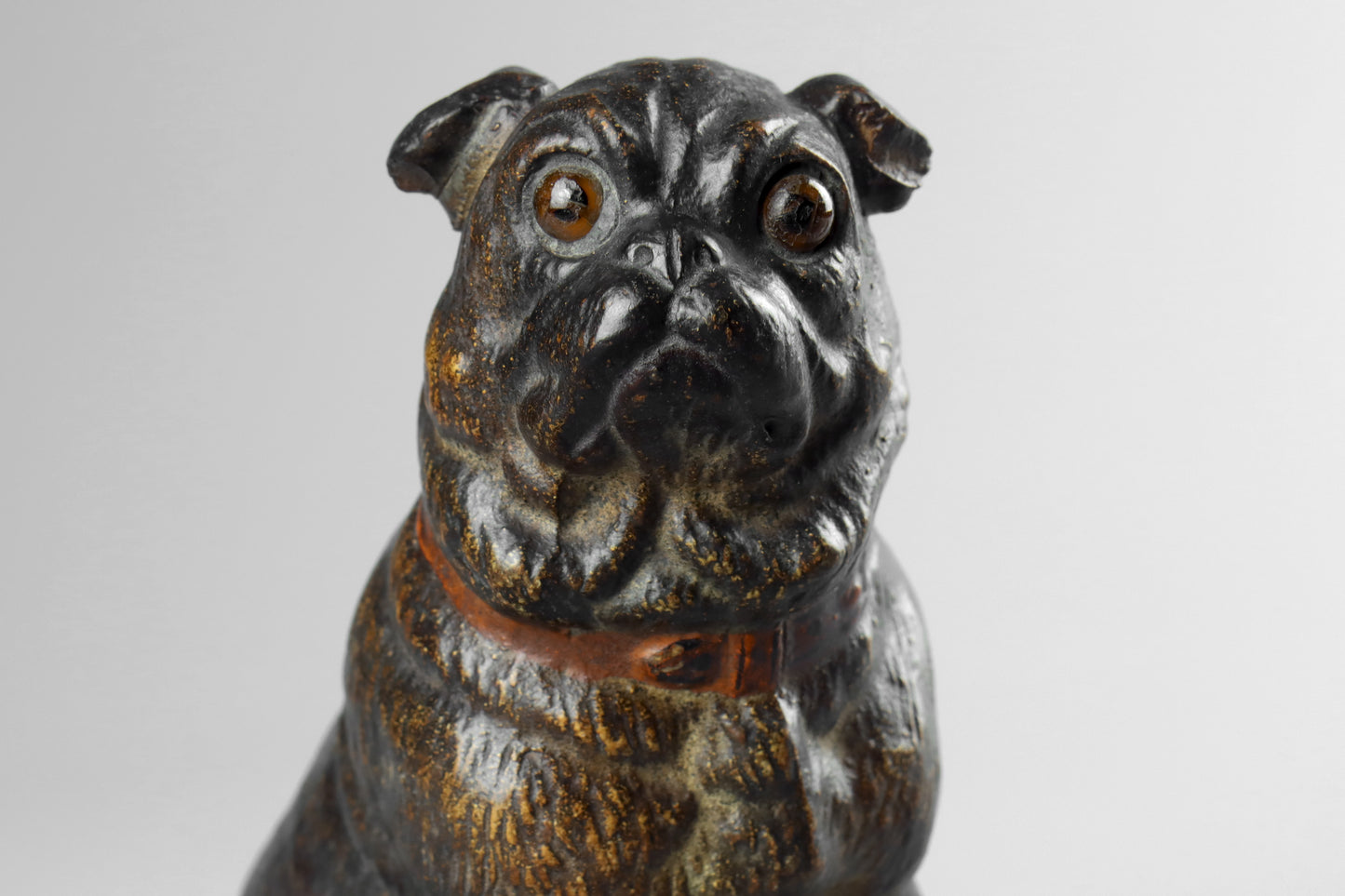 Pair of Terracotta Pug Dogs