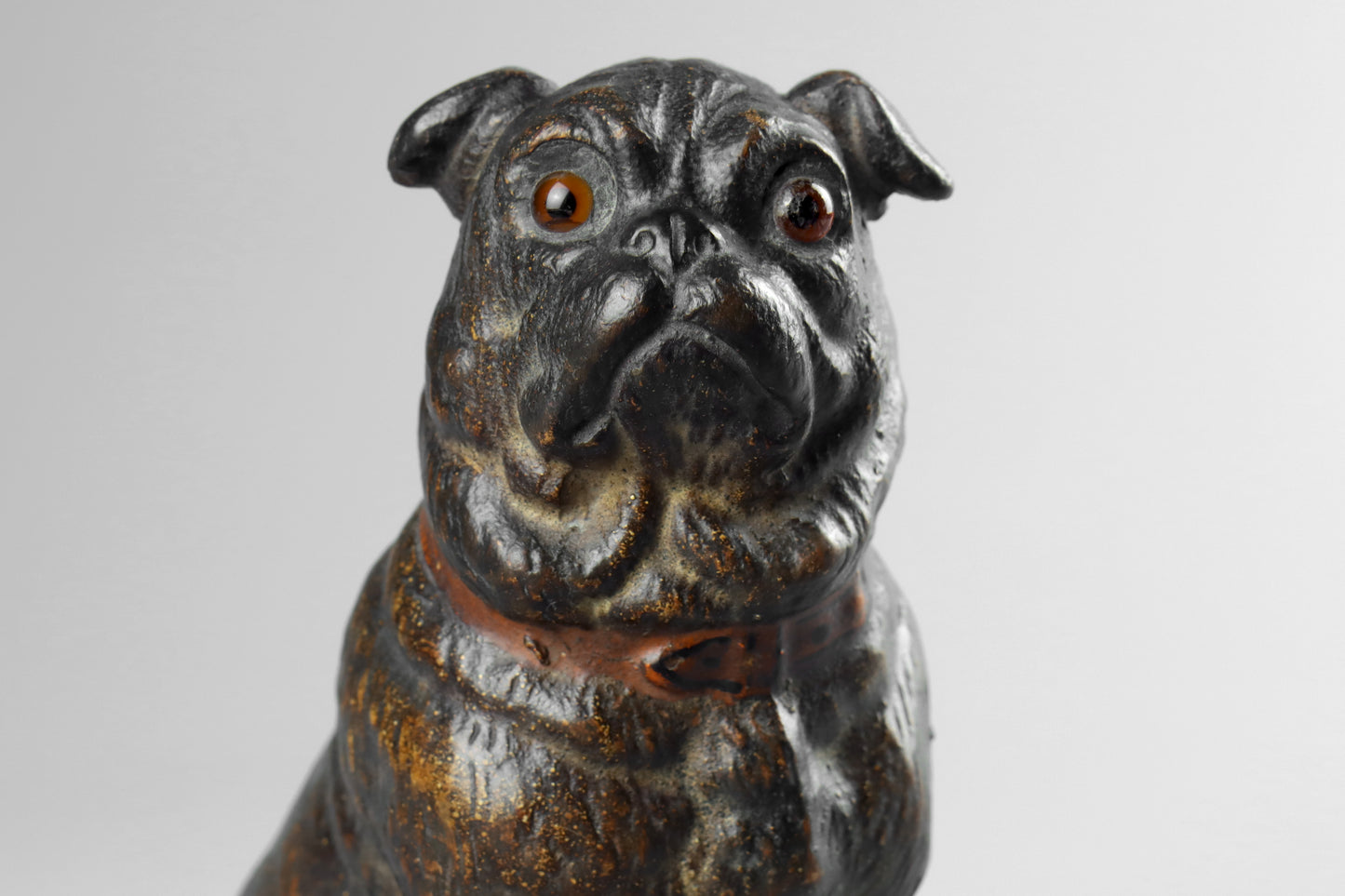 Pair of Terracotta Pug Dogs