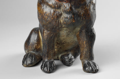 Pair of Terracotta Pug Dogs