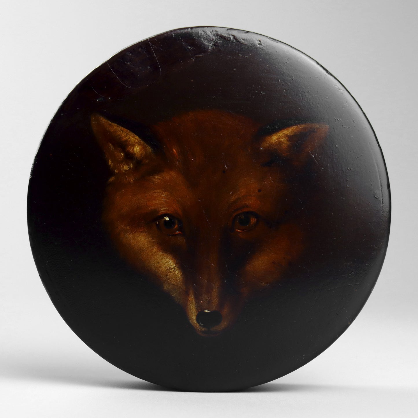 Papier-Mache Fox Snuff Box