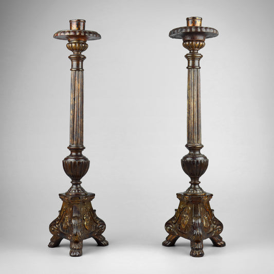 Giltwood Altar Candlesticks