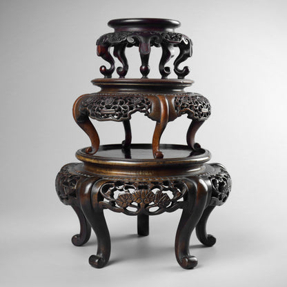 Three Chinese Carved Stands