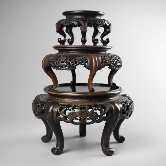 Three Chinese Carved Stands