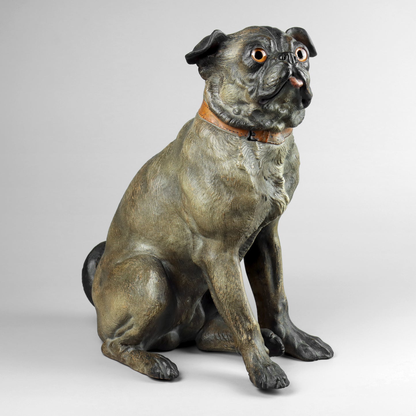 Large Terracotta Pug Dog