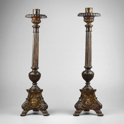 Giltwood Altar Candlesticks