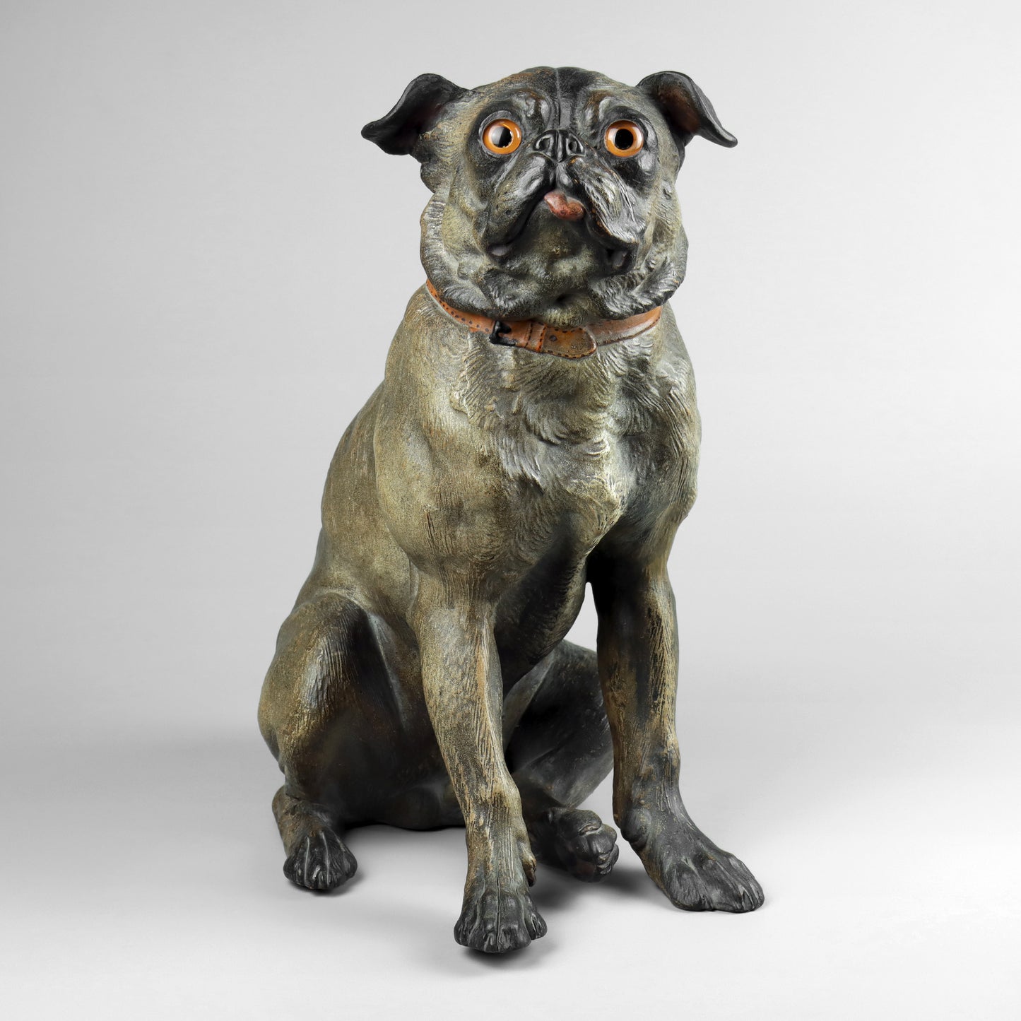 Large Terracotta Pug Dog