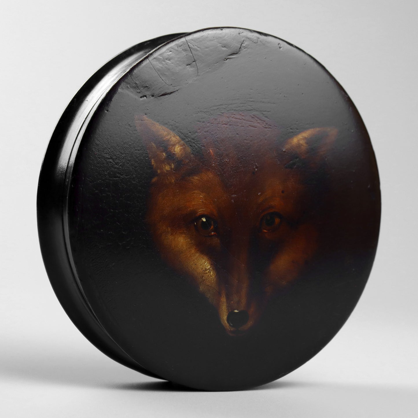 Papier-Mache Fox Snuff Box