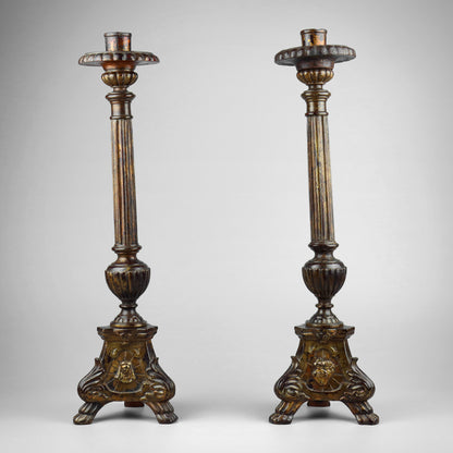 Giltwood Altar Candlesticks