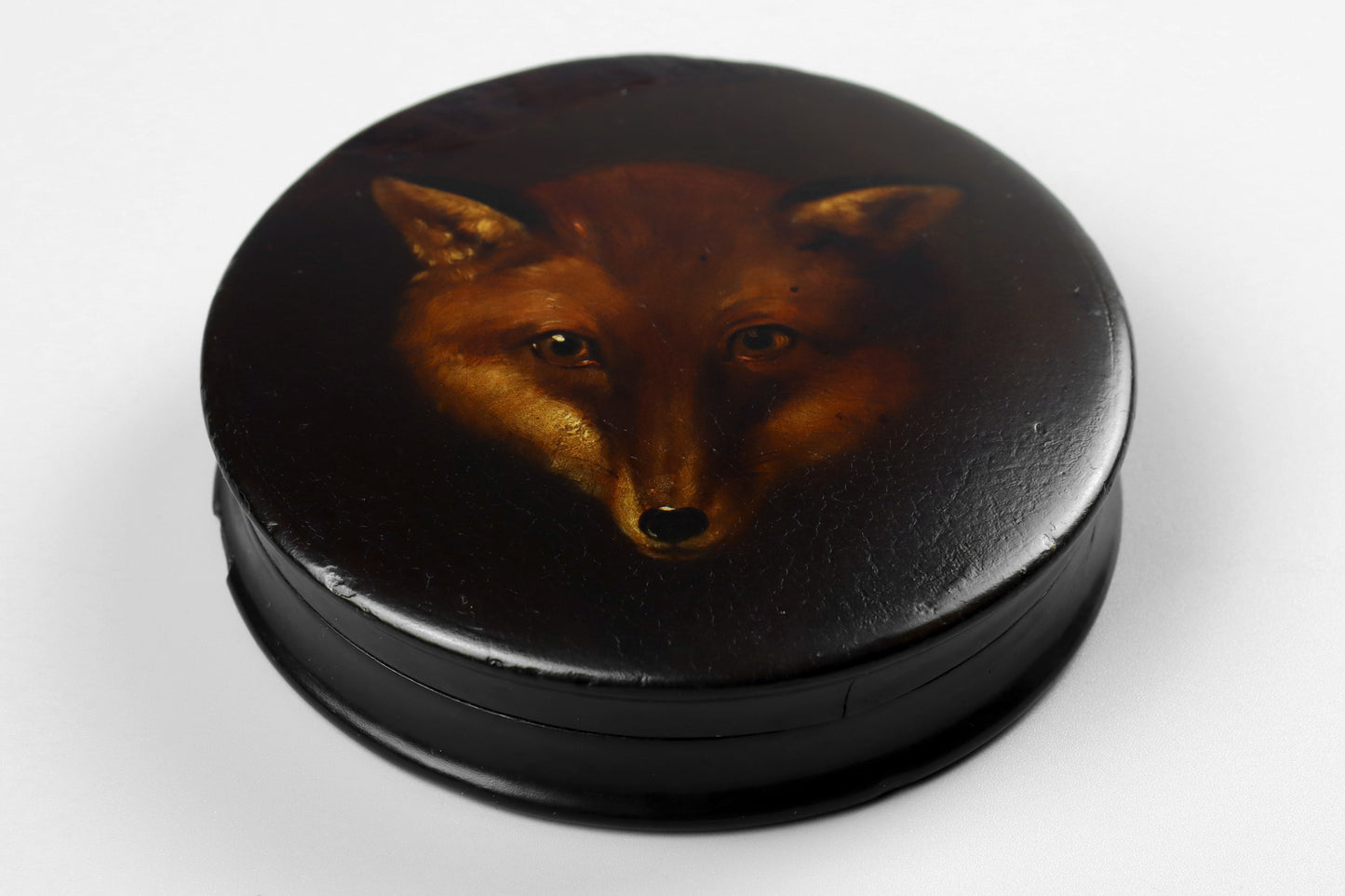 Papier-Mache Fox Snuff Box