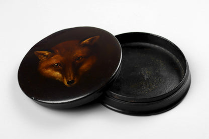 Papier-Mache Fox Snuff Box