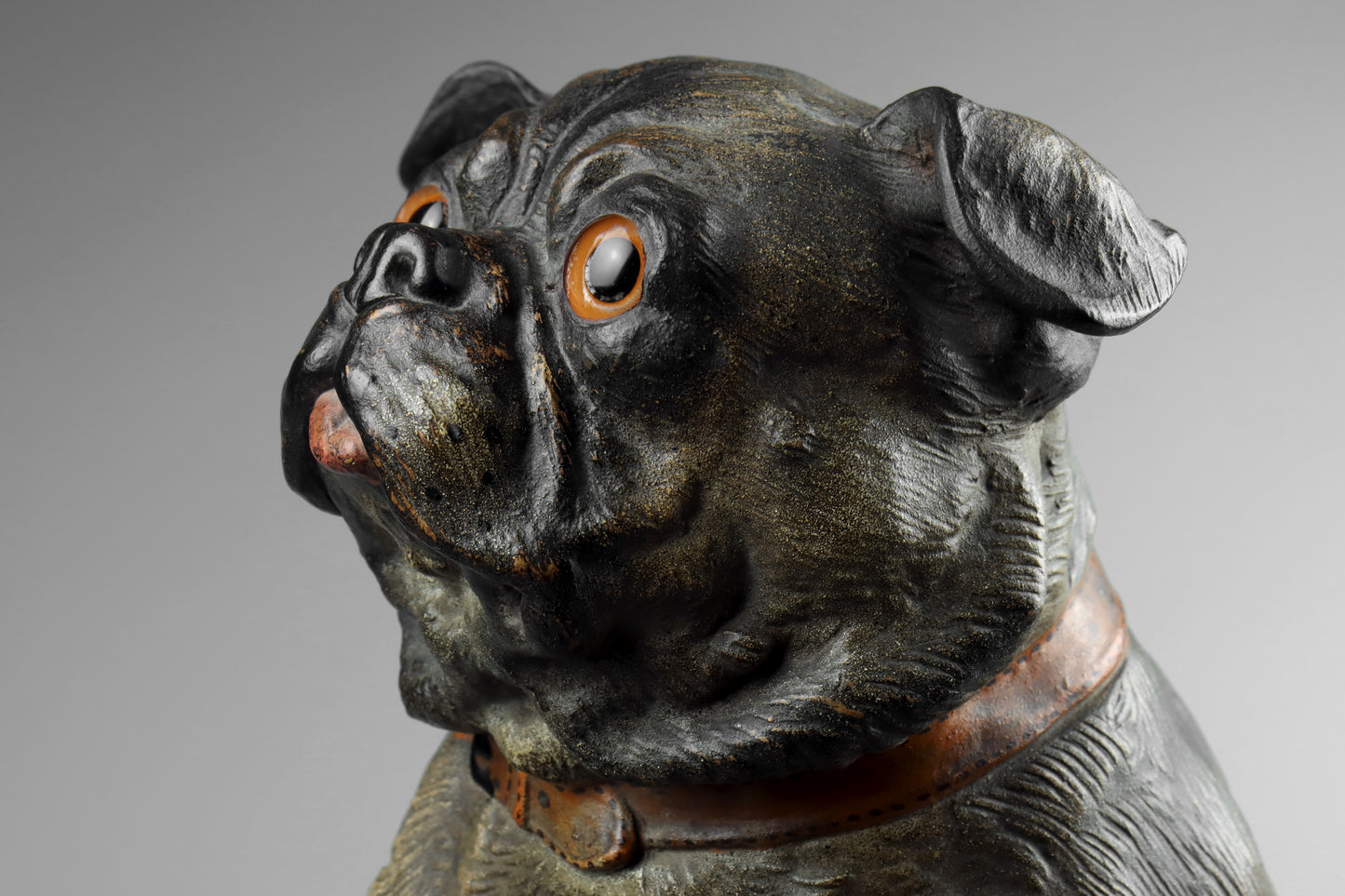 Large Terracotta Pug Dog