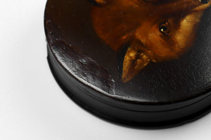 Papier-Mache Fox Snuff Box