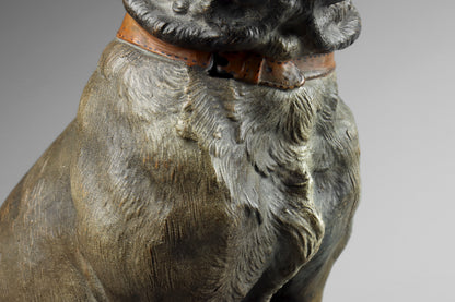 Large Terracotta Pug Dog