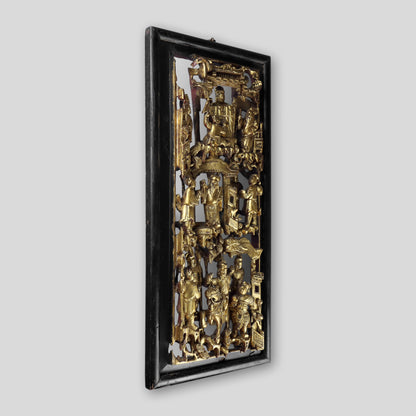 Chinese Gilt Wood Panel