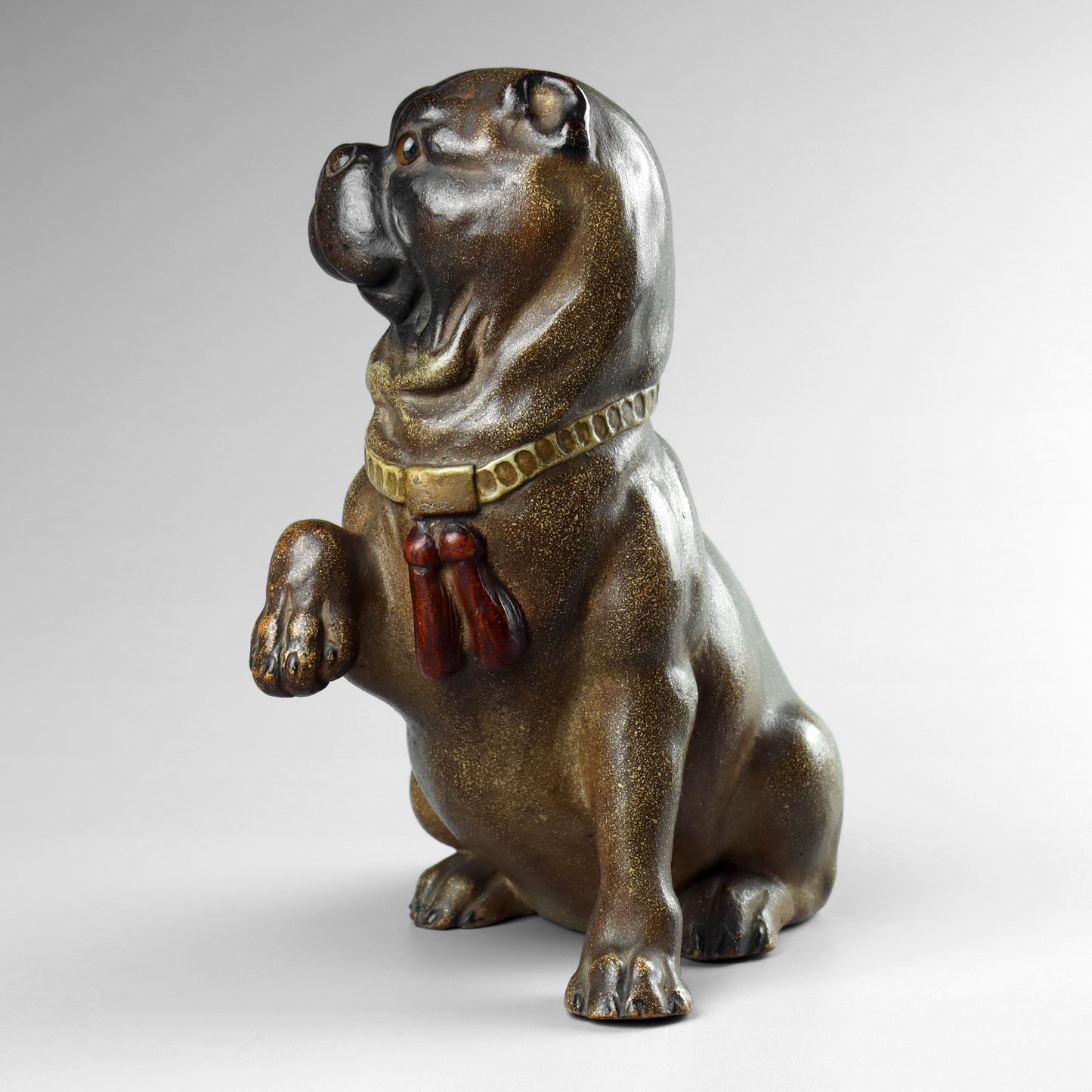 Rare Terracotta Pug or Bulldog